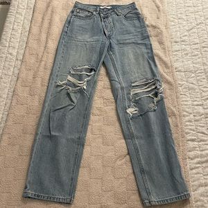 Glassons Asymmetrical Waist Ripped Jeans US Size 2